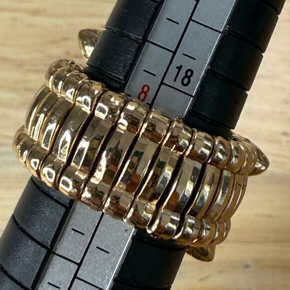 Vine Marquis Stone Aurora Borealis Green Stretch Statement Ring Size 7-8 - Picture 11 of 13